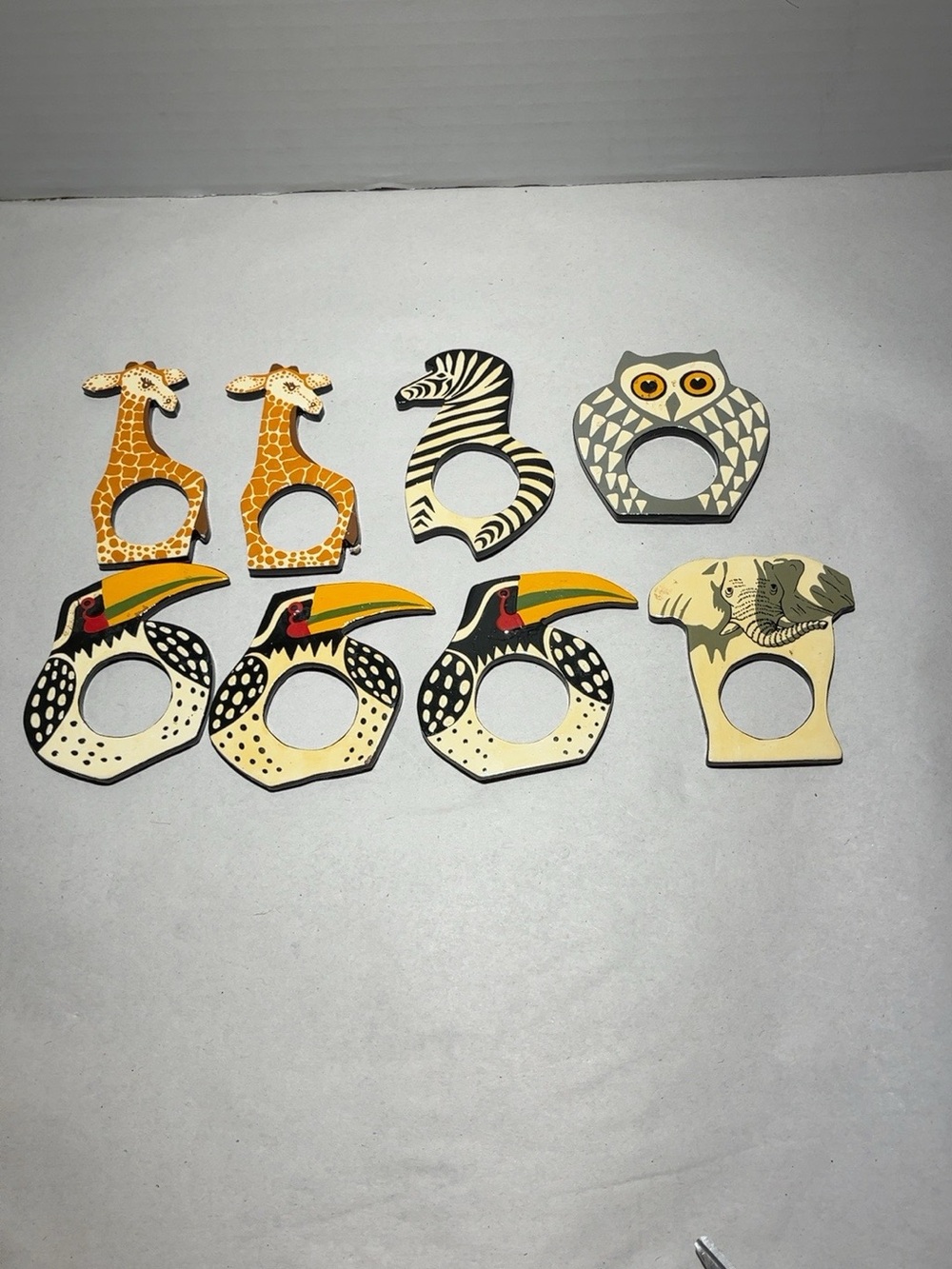 Kids Animal Wooden Hair Accessories Set - Yellow & Black Animal Designs